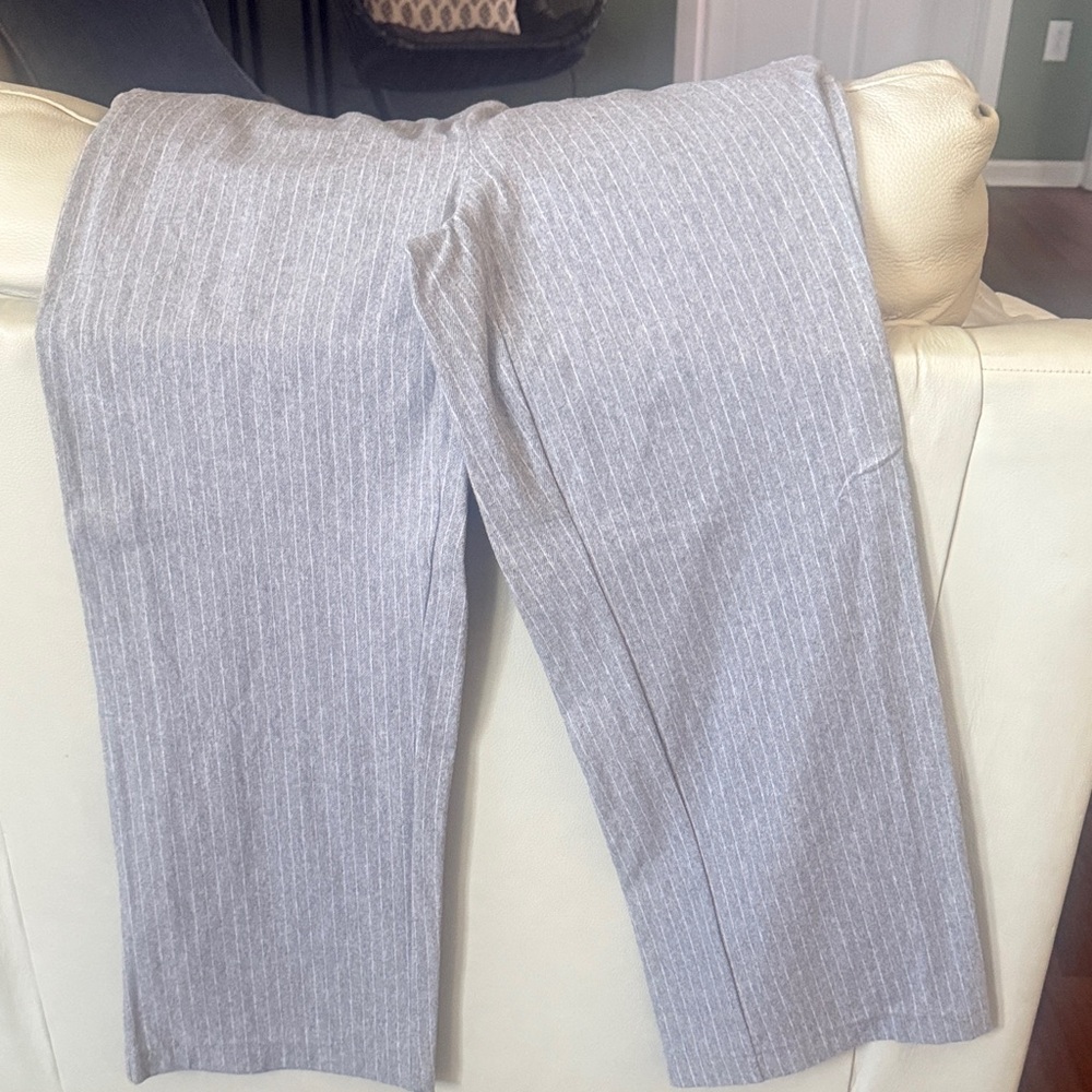 High-Rise Gray Pinstripe Women’s Jeans